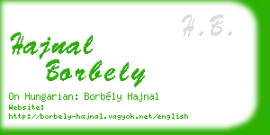 hajnal borbely business card