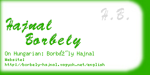 hajnal borbely business card